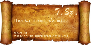Thomka Szemirámisz névjegykártya